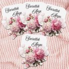 Nyomtatott dekorkarton - Szeretlek anyu virágos tábla 4db/cs