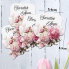 Nyomtatott dekorkarton - Szeretlek anyu virágos tábla 4db/cs