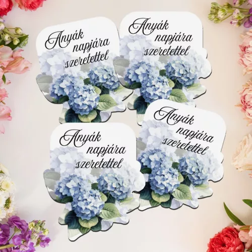 Nyomtatott dekorkarton - Anyák napjára szeretettel virágos tábla 4db/cs