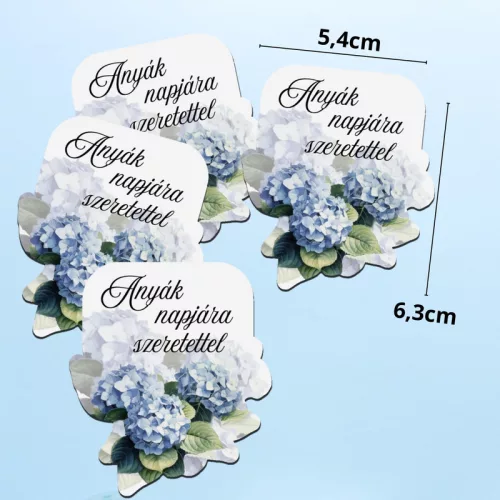 Nyomtatott dekorkarton - Anyák napjára szeretettel virágos tábla 4db/cs