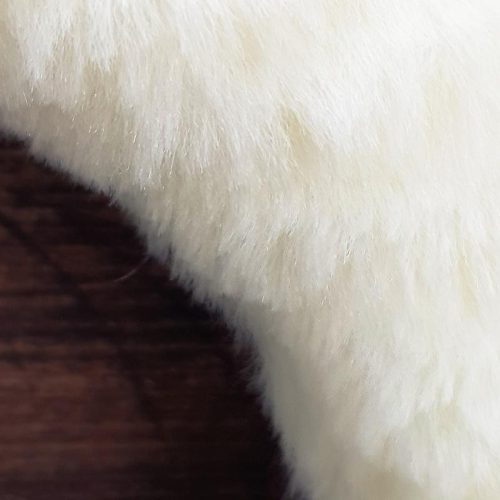 Szőrmés polisztirol félkoszorú 25cm fehér