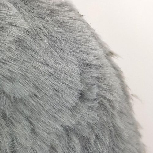 Szőrmés polisztirol félkoszorú 25cm szürke