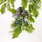 Borostyán lógó dísz tobozzal havas