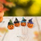 Halloween kalapos tökök 4db/csomag