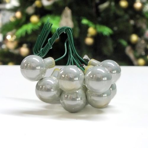 Mini karácsonyfadísz pick gyöngyház 1csokor