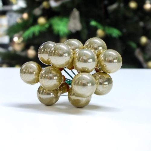 Mini karácsonyfadísz pick pezsgő 1csokor