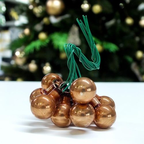 Mini karácsonyfadísz pick bronz 1csokor