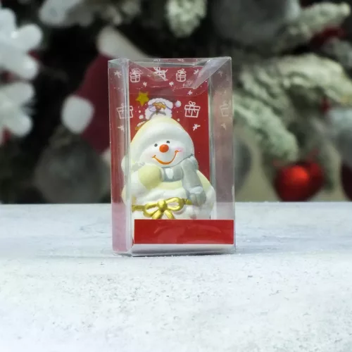 Kerámia hóember dobozban