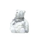 Kerámia jeges mackó fehér pihe-puha bundában