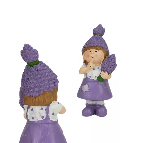 Levendula sapkás kislány 11,5cm