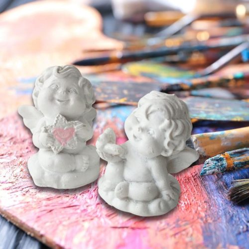 Kerámia ülő angyalkák 2db/csomag