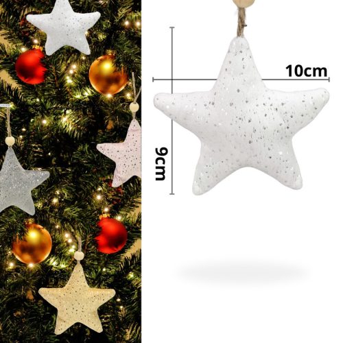 Textil akasztható csillag 4 féle