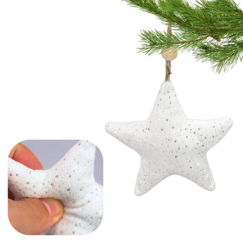 Textil akasztható csillag 4 féle