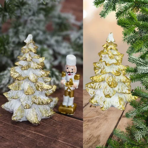 Poly fenyőfa fehér-arany