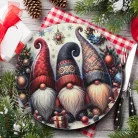 Műanyag kerek tálca Arcátlan manó trió 33cm