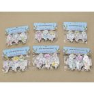 Fa csipesz babaváró figurás 6 csipesz/csomag