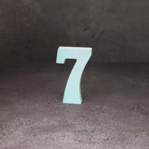 Fa asztalszámok fehér 7-es 1db/csomag