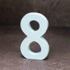 Fa asztalszámok fehér 8-as 1db/csomag