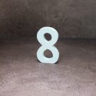 Fa asztalszámok fehér 8-as 1db/csomag