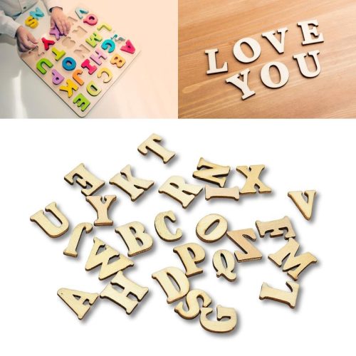 Fa betűk natúr 2cm 26betű/csomag