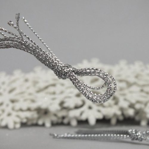 Csillámos hópihe dísz fehér 12db/csomag