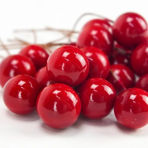 Drótos bogyó piros 24db/csomag