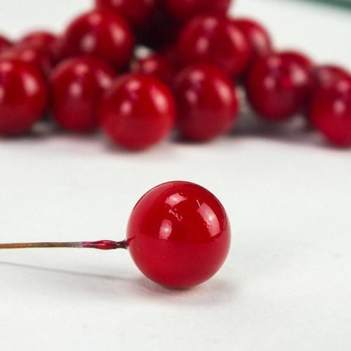 Drótos bogyó piros 24db/csomag