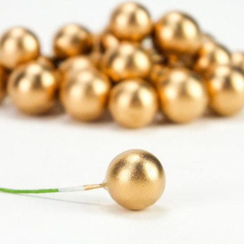 Drótos bogyó arany 24db/csomag