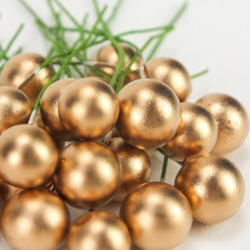 Drótos bogyó arany 24db/csomag