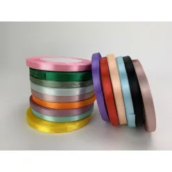 Szatén szalag 6mm x 22méter 15db - OKOSÁR!