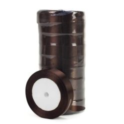 Barna szatén szalag 2cm 10 tekercs - OKOSÁR!