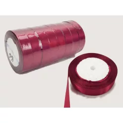 Bordó szatén szalag 2cm 10 tekercs - OKOSÁR!