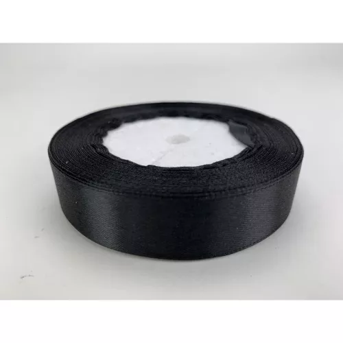 Fekete szatén szalag 2cm x 22méter