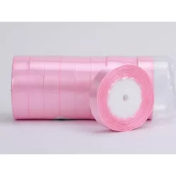 Rózsaszín szatén szalag 2cm 10 tekercs - OKOSÁR!