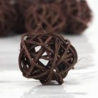 Vessző gömb barna 3cm 10db/csomag