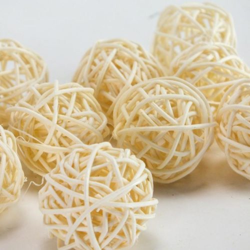 Vessző gömb krém 3cm 10db/csomag