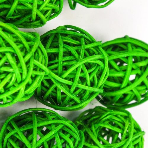 Vessző gömb zöld 3cm 10db/csomag