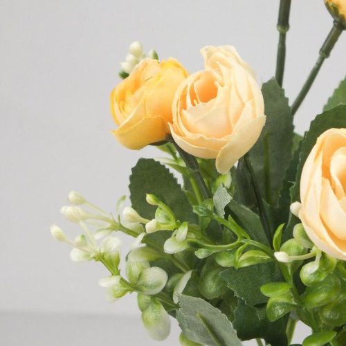 Boglárka csokor rezgővel - krém-sárga