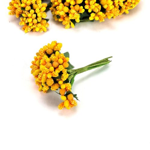 Bogyós mini csokor sárga 12db/csomag OKOSÁR!