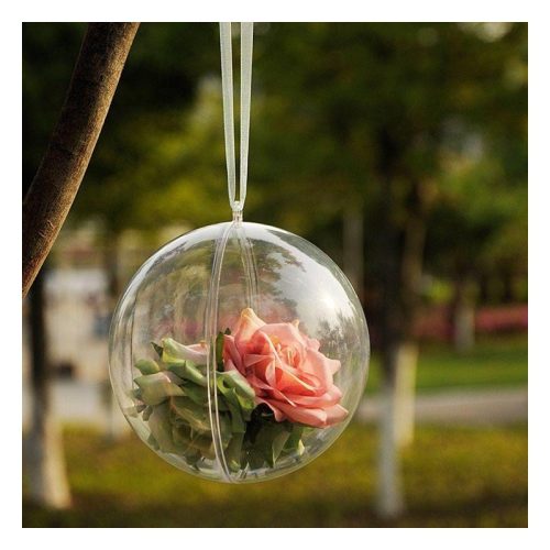 Ajándéktartó szétválasztható gömb műanyag 13,5cm 1db