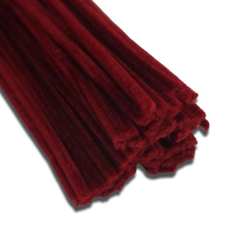 Zsenília drót - bordó 100db/csomag