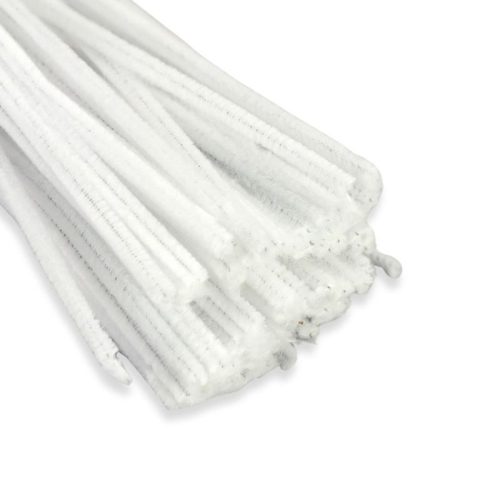 Zsenília drót - fehér 100db/csomag