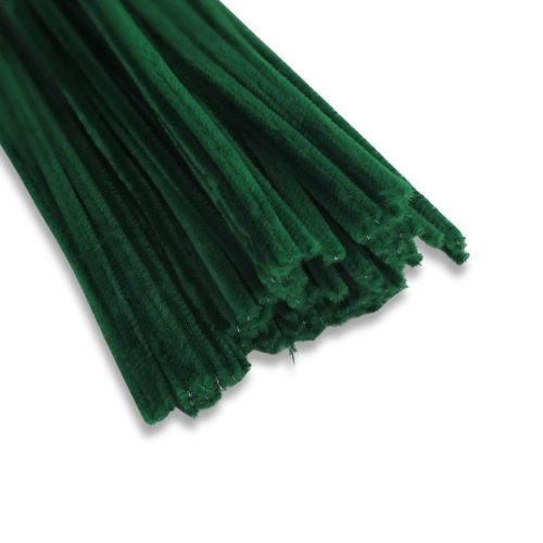 Zsenília drót - fenyőzöld 100db/csomag