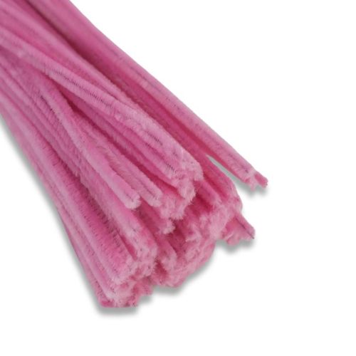 Zsenília drót - rózsaszín 100db/csomag