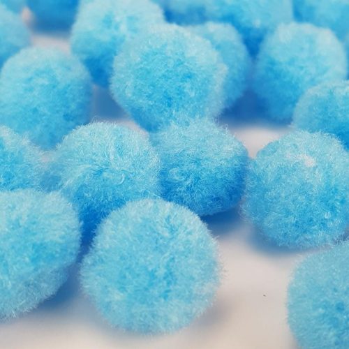 Kék zsenília pompon 1,5cm 100db/cs