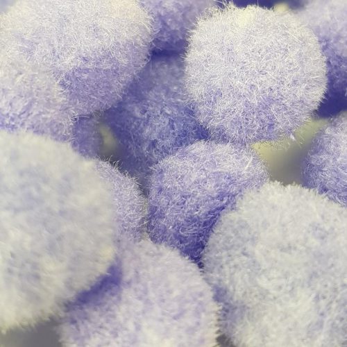 Lila zsenília pompon 1,5cm 100db/cs