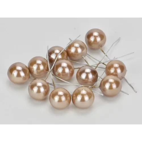 Cappuccino gyöngyház bogyó nagy 12db/csomag