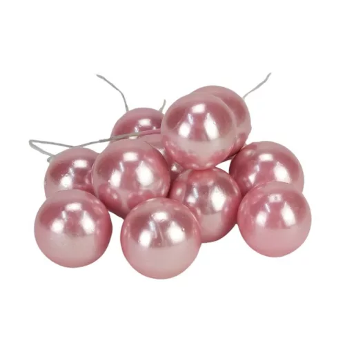 Oldpink gyöngyház bogyó nagy 12db/csomag