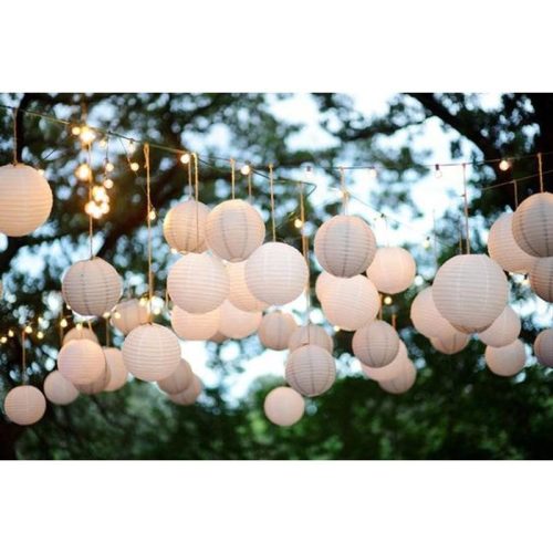 Papír lampion fehér 30cm