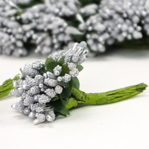 Ezüst bogyós mini csokor